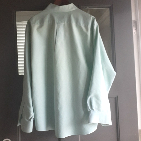 Vintage Cambridge Classics Mervyns Light Green Button Down Dress Shirt Plus Size - Picture 3 of 12